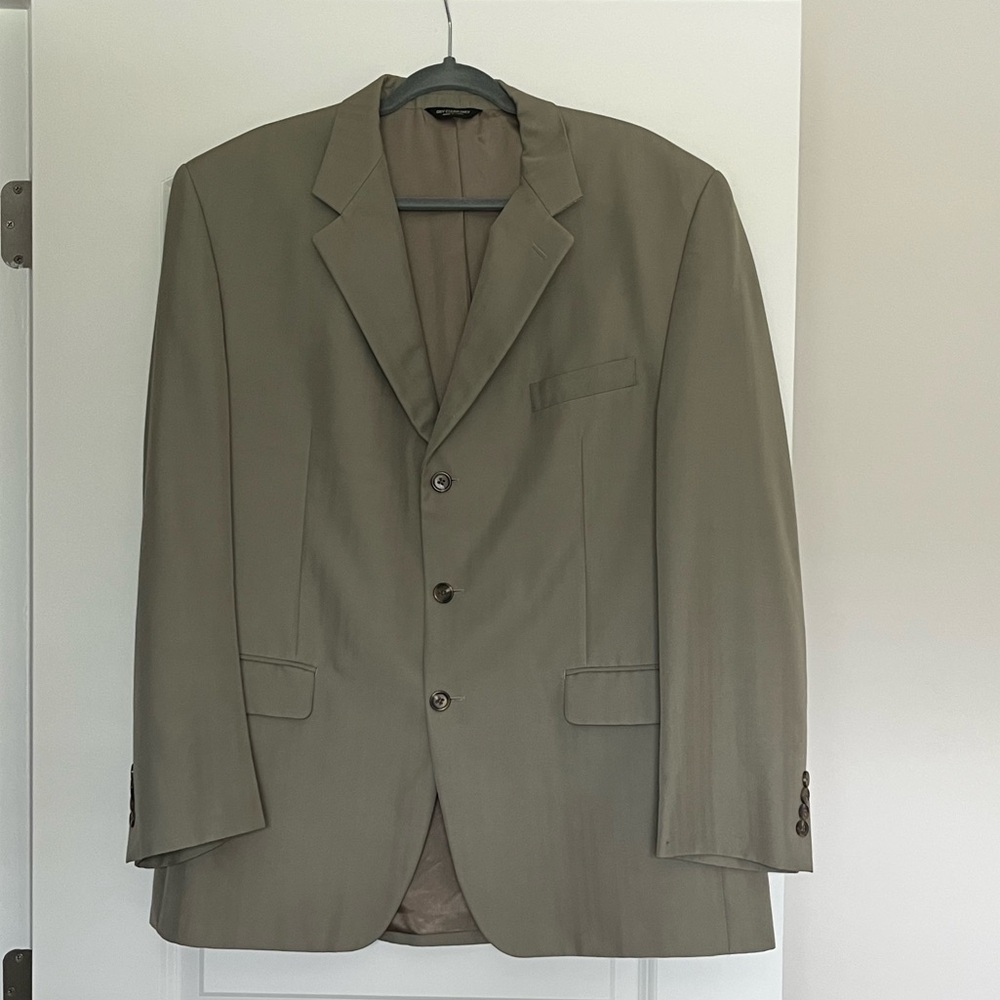 Chaps Ralph Lauren Blazer Green Sport Coat Suit Jacket Three Button Casual 44R
